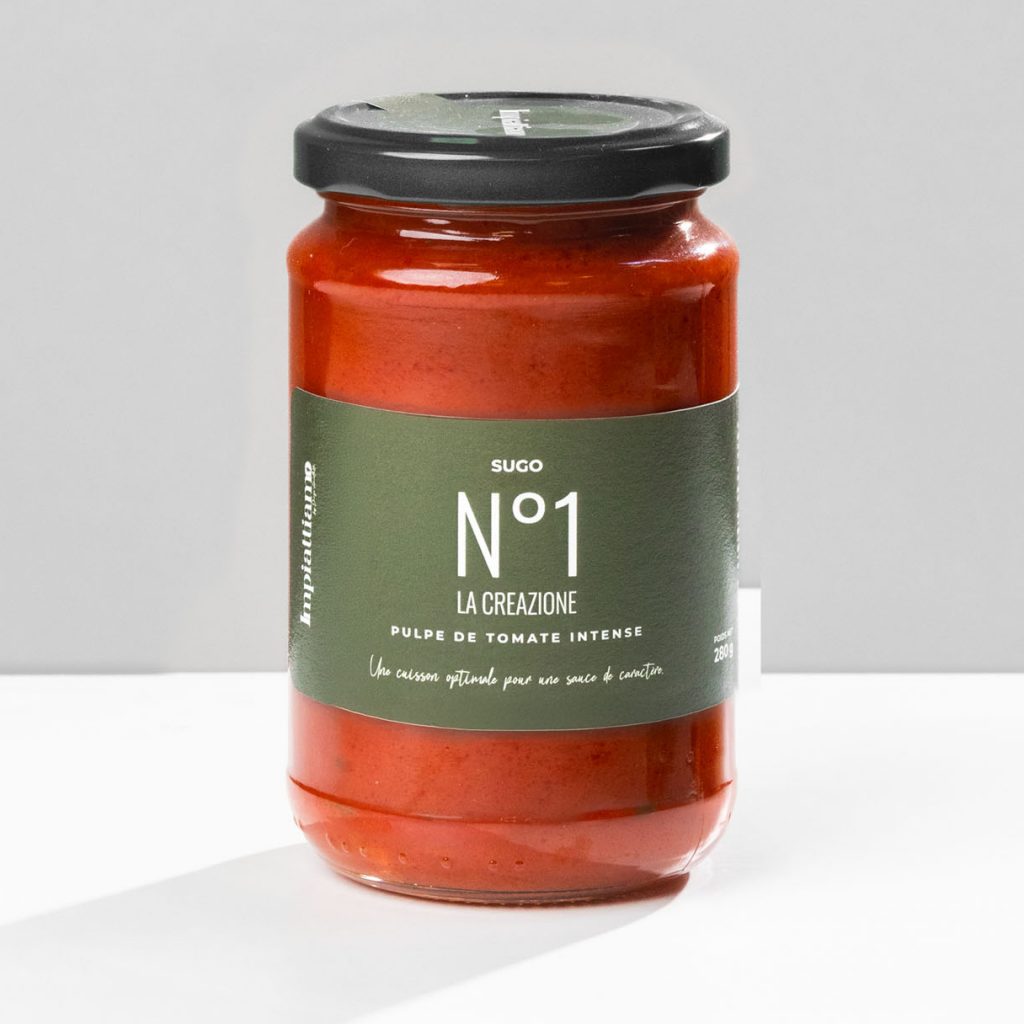 Bocal de sauce tomate Impiattiamo N°1 La Creazione, à la pulpe de tomate