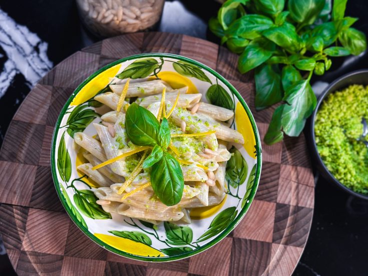 Penne rigate à la crème de ricotta et citron